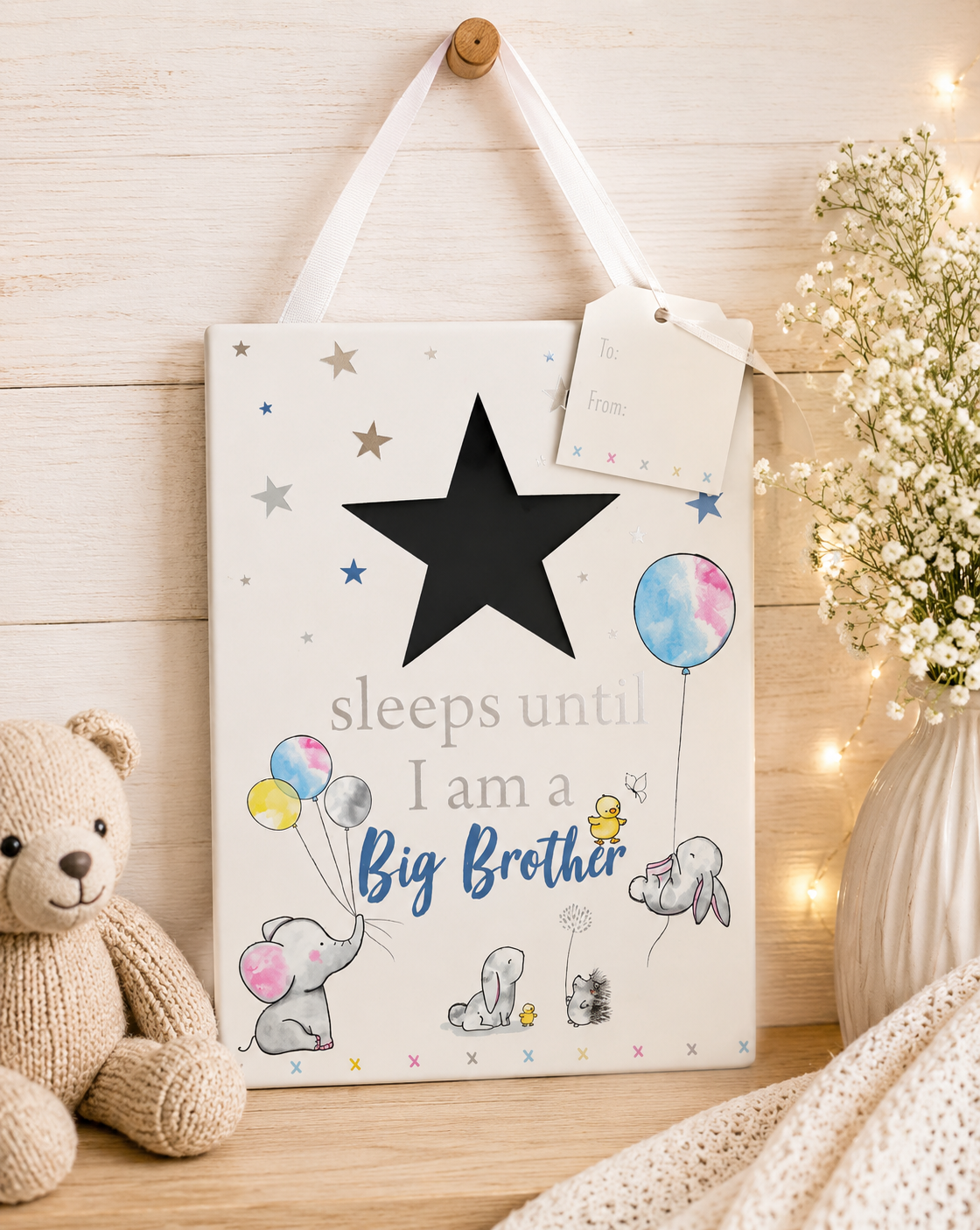 Sleeps until I’m a big Brother/Sister Hanging Sign