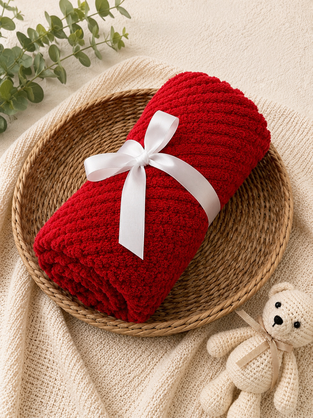 Red Super Soft Baby Blanket