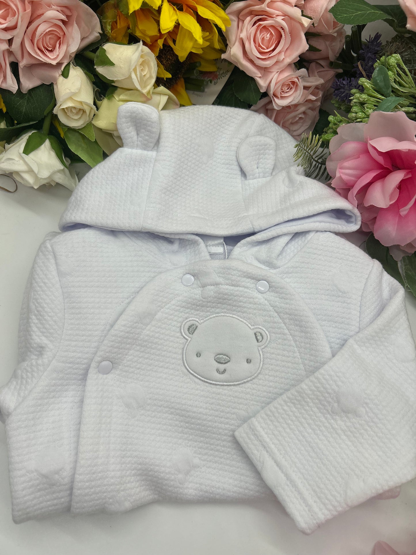 White Quilt Pramsuit