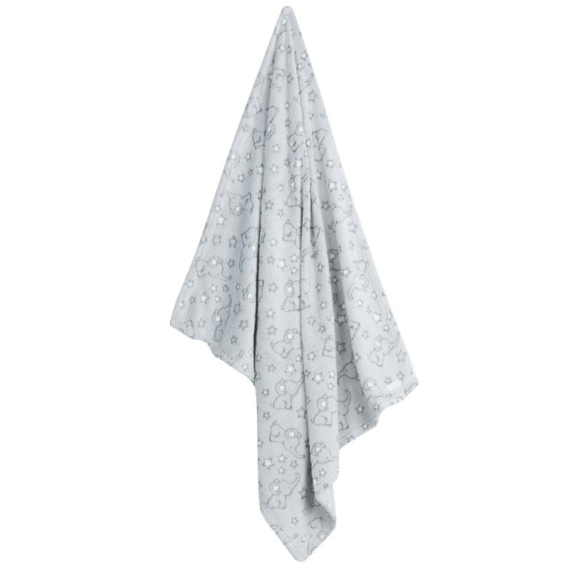 Baby Grey Elephant Jacquard Blanket