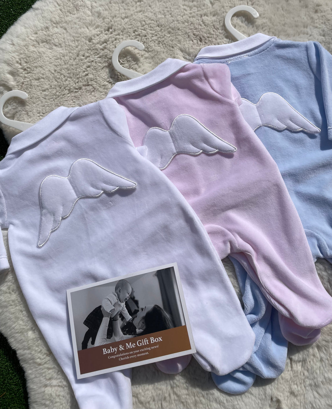 Baby boy angel wings onesie