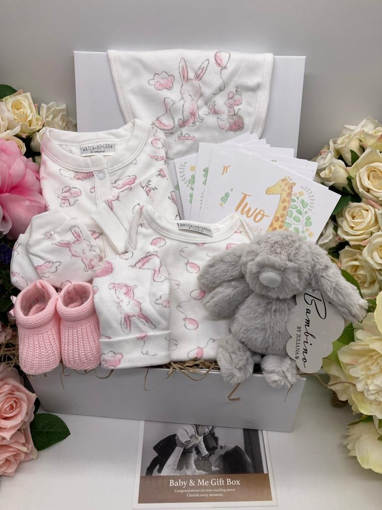 New Baby Girl Bunny Rabbit Magnetic Gift Box