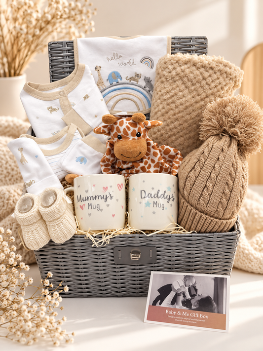 Neutral New Baby Gift Hamper – Luxury Baby Gift Basket for New Parents