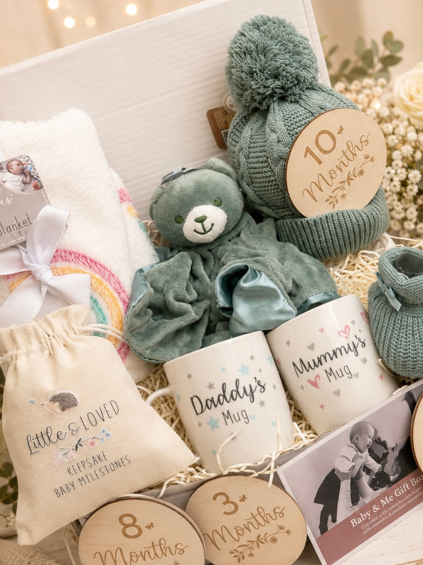 Baby & Me Baby Keepsake Gift Hamper – Sage Green