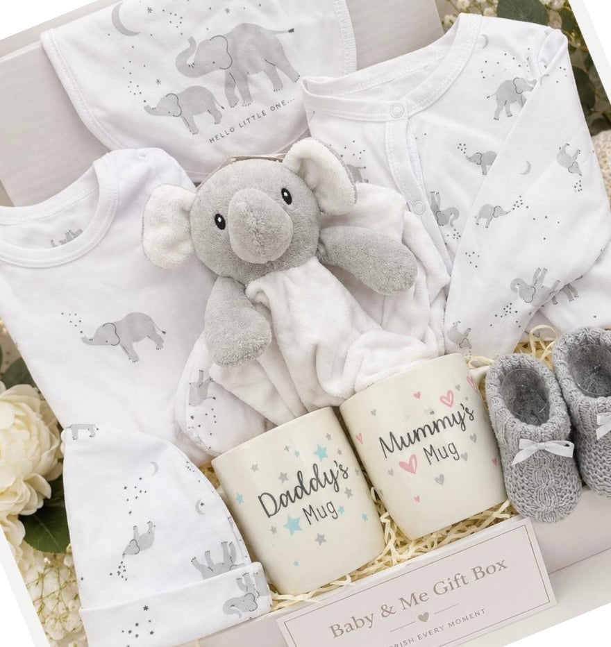 Baby & Me Elephant New Baby Gift Box – Mummy & Daddy Gift Set