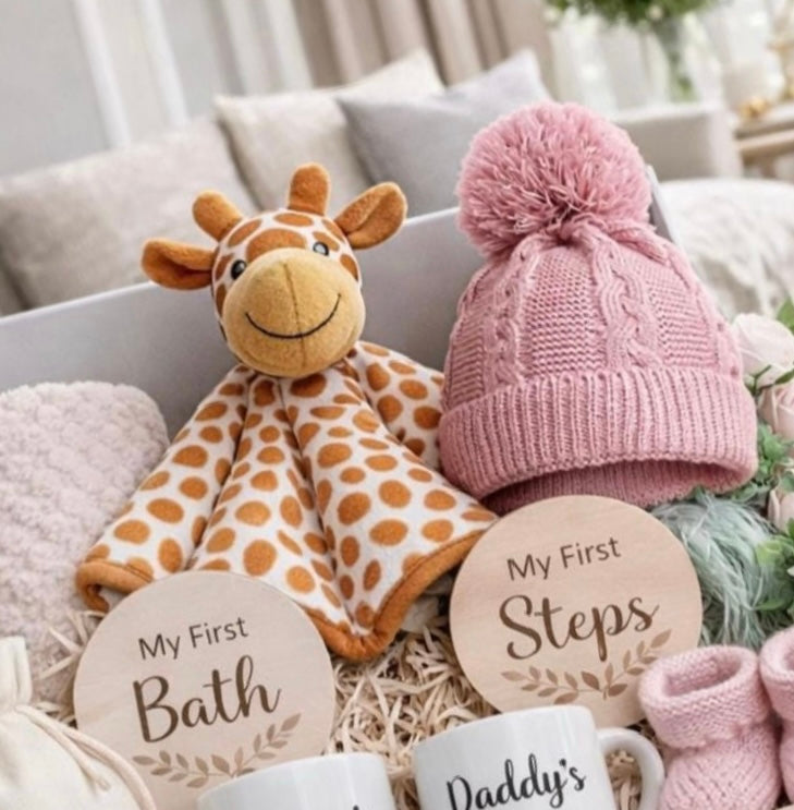 Baby Girl Gift Box with Keepsakes for Mum & Dad