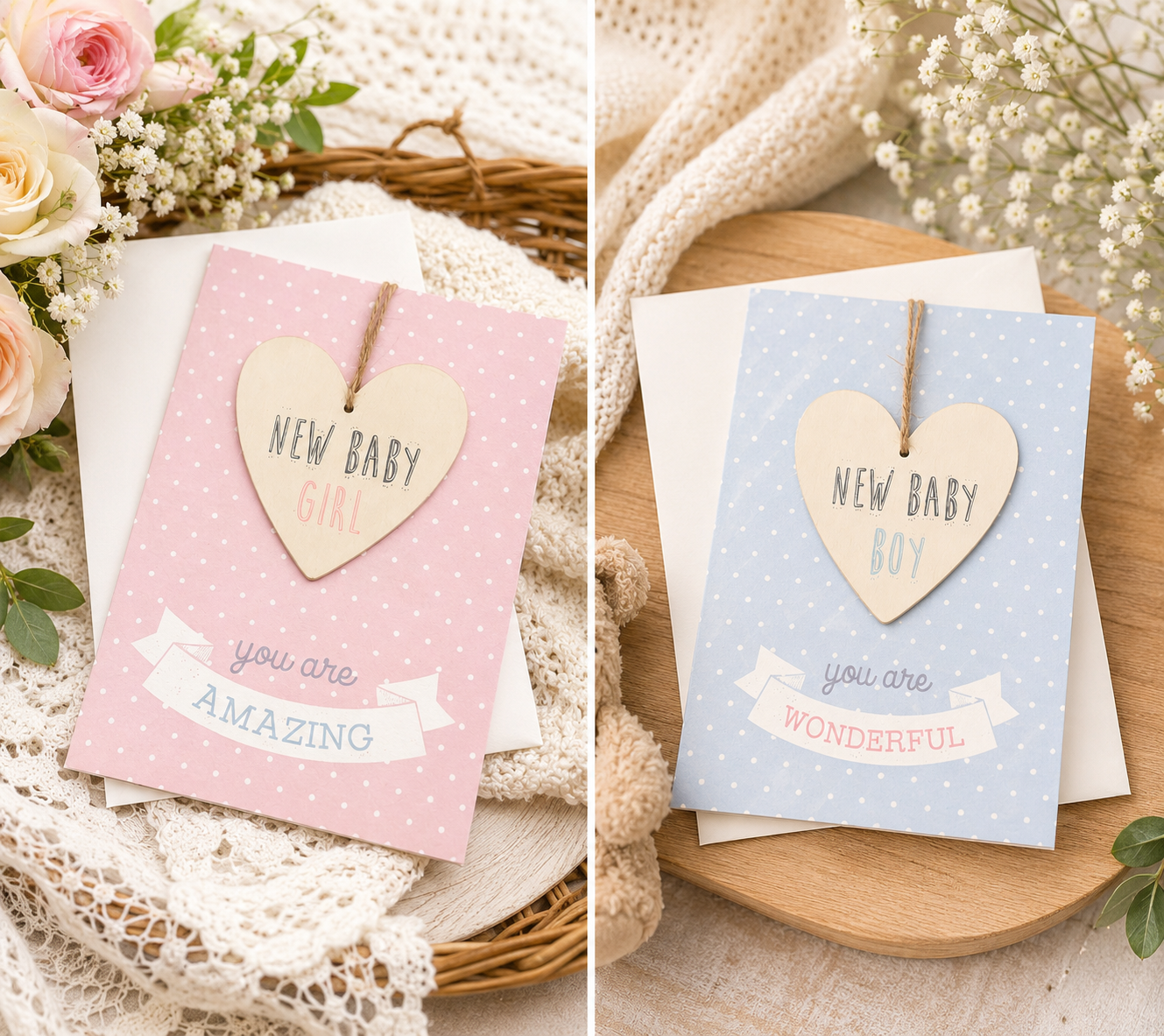New Baby Boy & Girl Cards