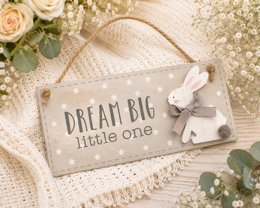 Dream Big Little One Hanging Plaque