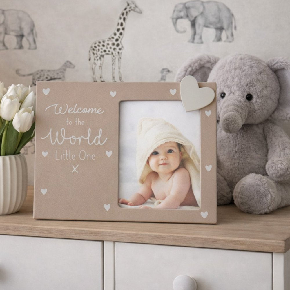 Baby Photo Frame – “Welcome to the World Little One” – Newborn Baby Gift