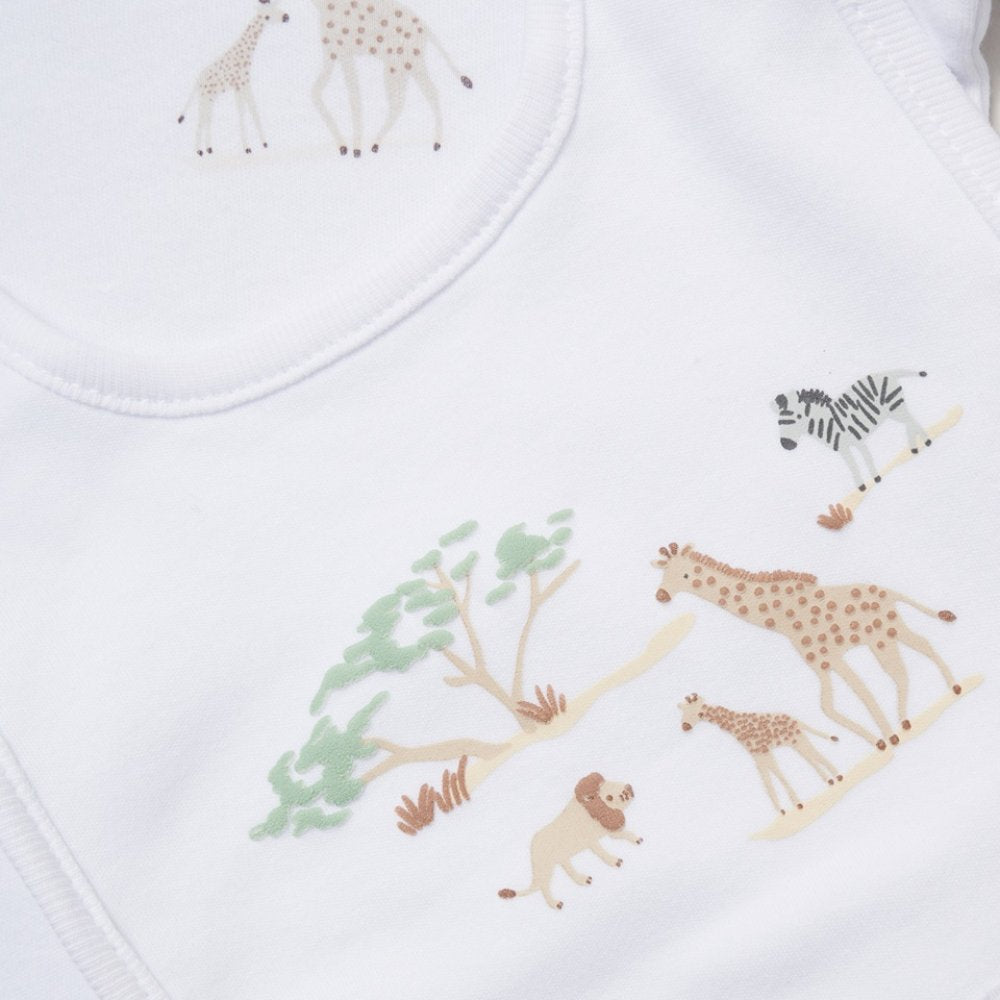 Newborn Safari Baby Gift Set – Giraffe Sleepsuit, Bodysuit, Hat, Mittens & Bib