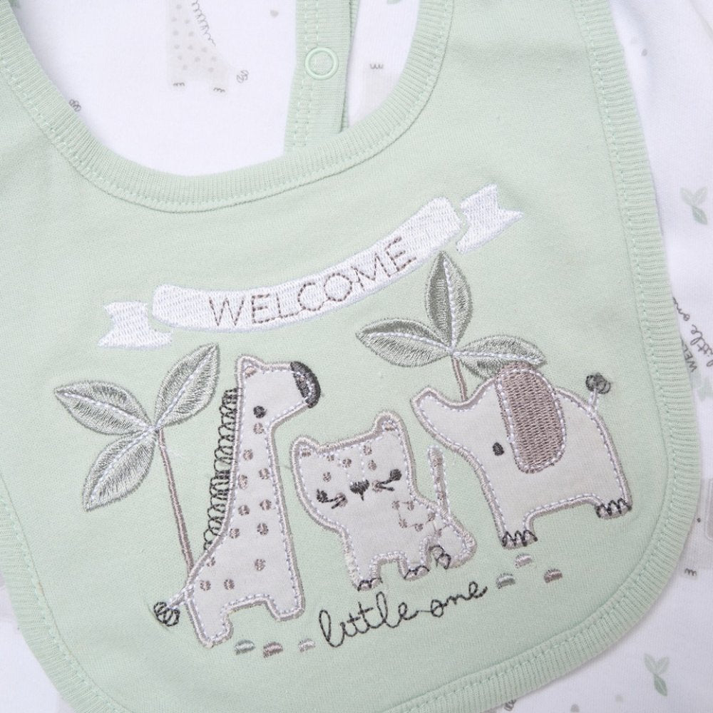 Luxury Safari Baby Gift Set – Mint Safari Baby Clothes Gift Set