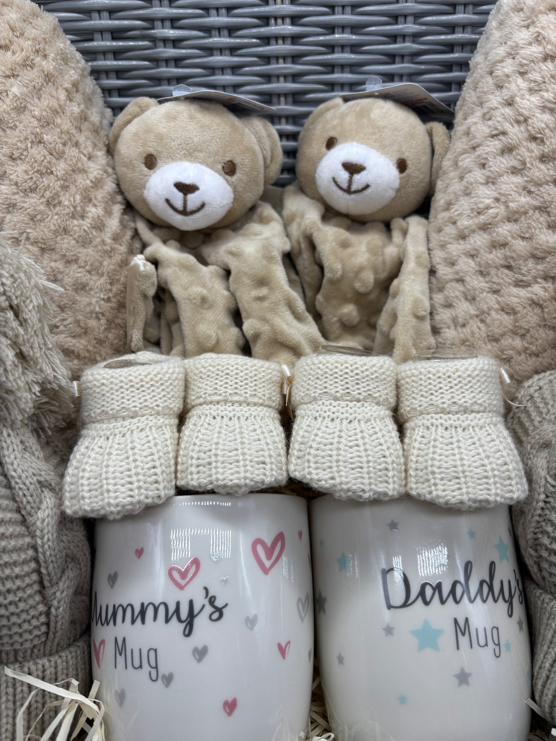 Luxury Twin Baby Gift Hamper – A Special Welcome for Two Little Arrivals - Beige Bear