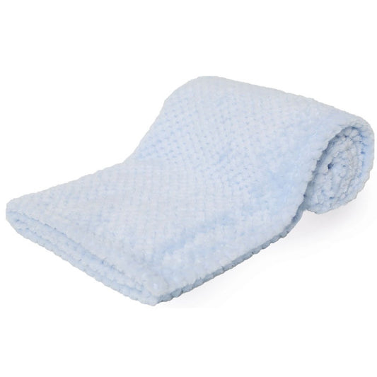 Soft Blue Baby Blanket – Plush Neutral Newborn Blanket