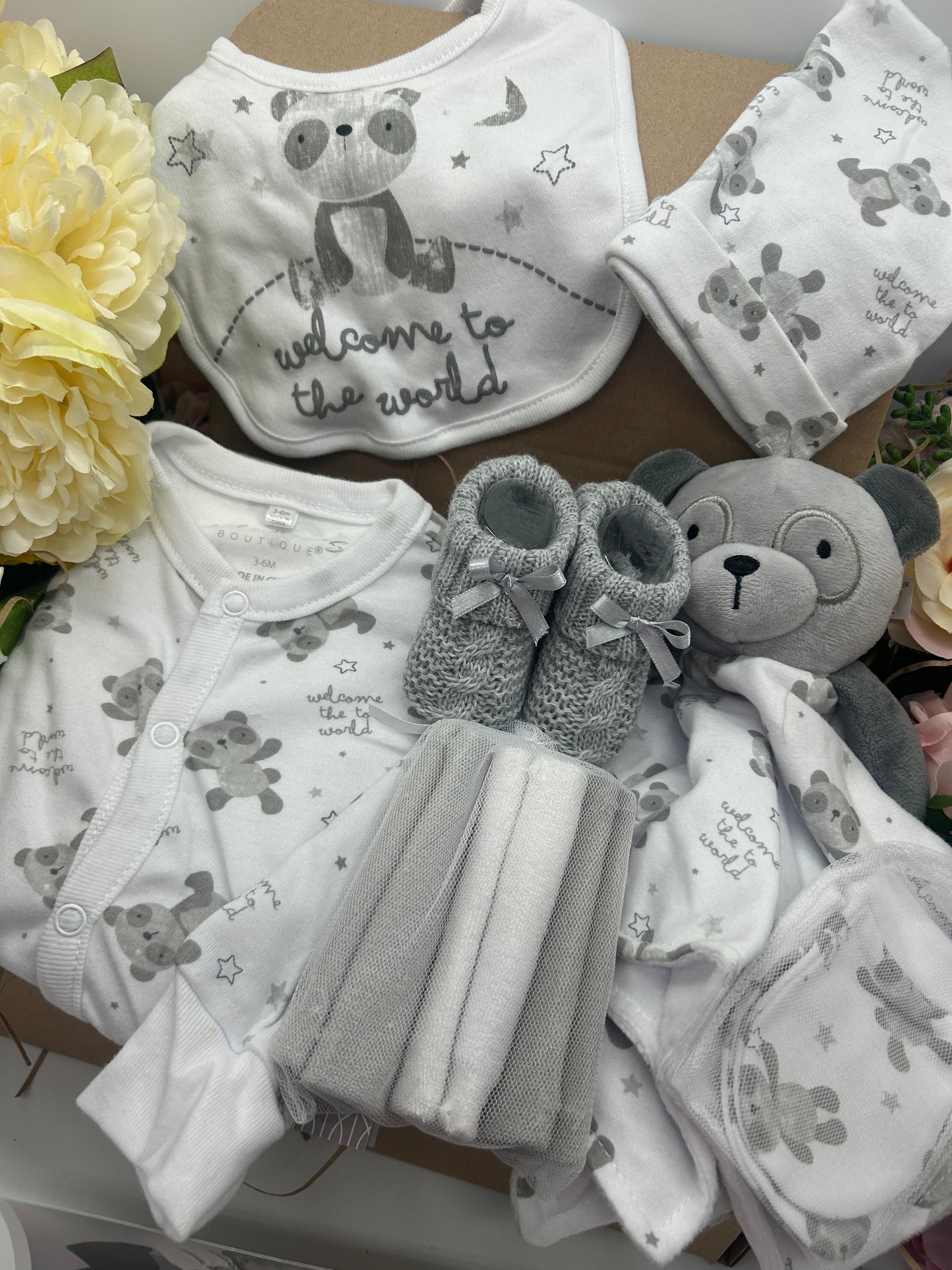 Panda Newborn Baby Gift Box with Outfit Set