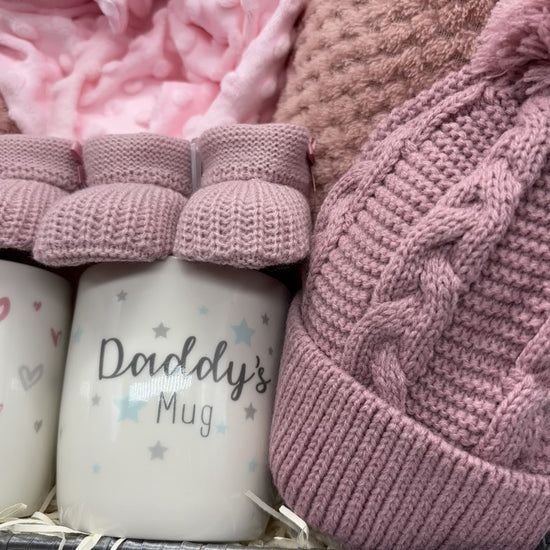 Luxury Twin Baby Gift Hamper – A Special Welcome for Two Little Arrivals - Pink Bunny Rabbit