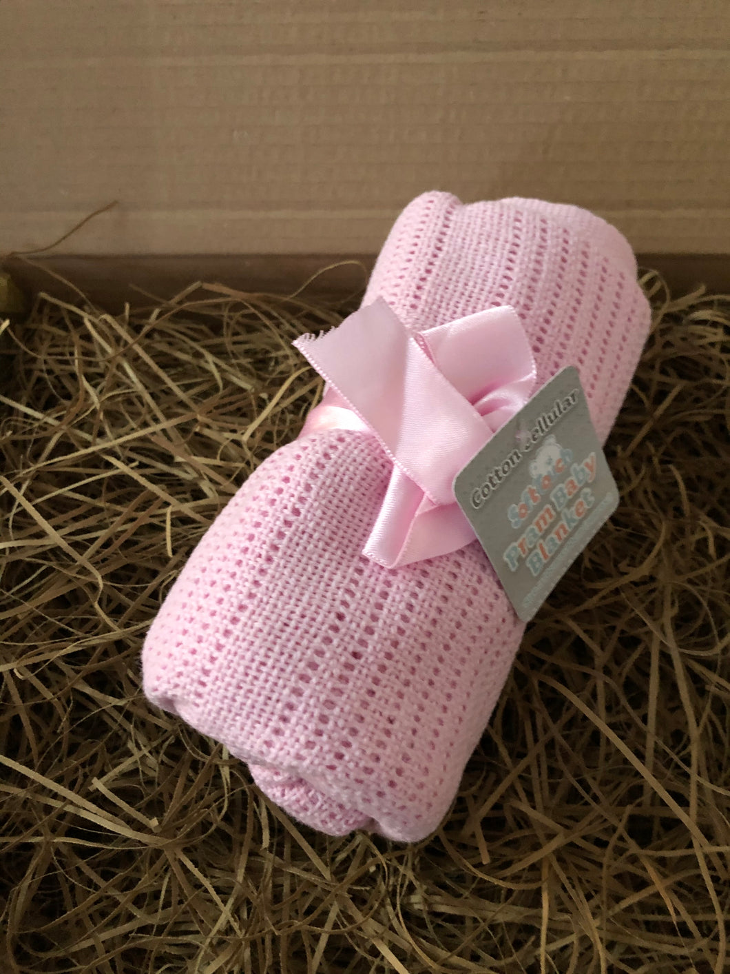 Large Deluxe Baby Blankets Blue - Pink - White