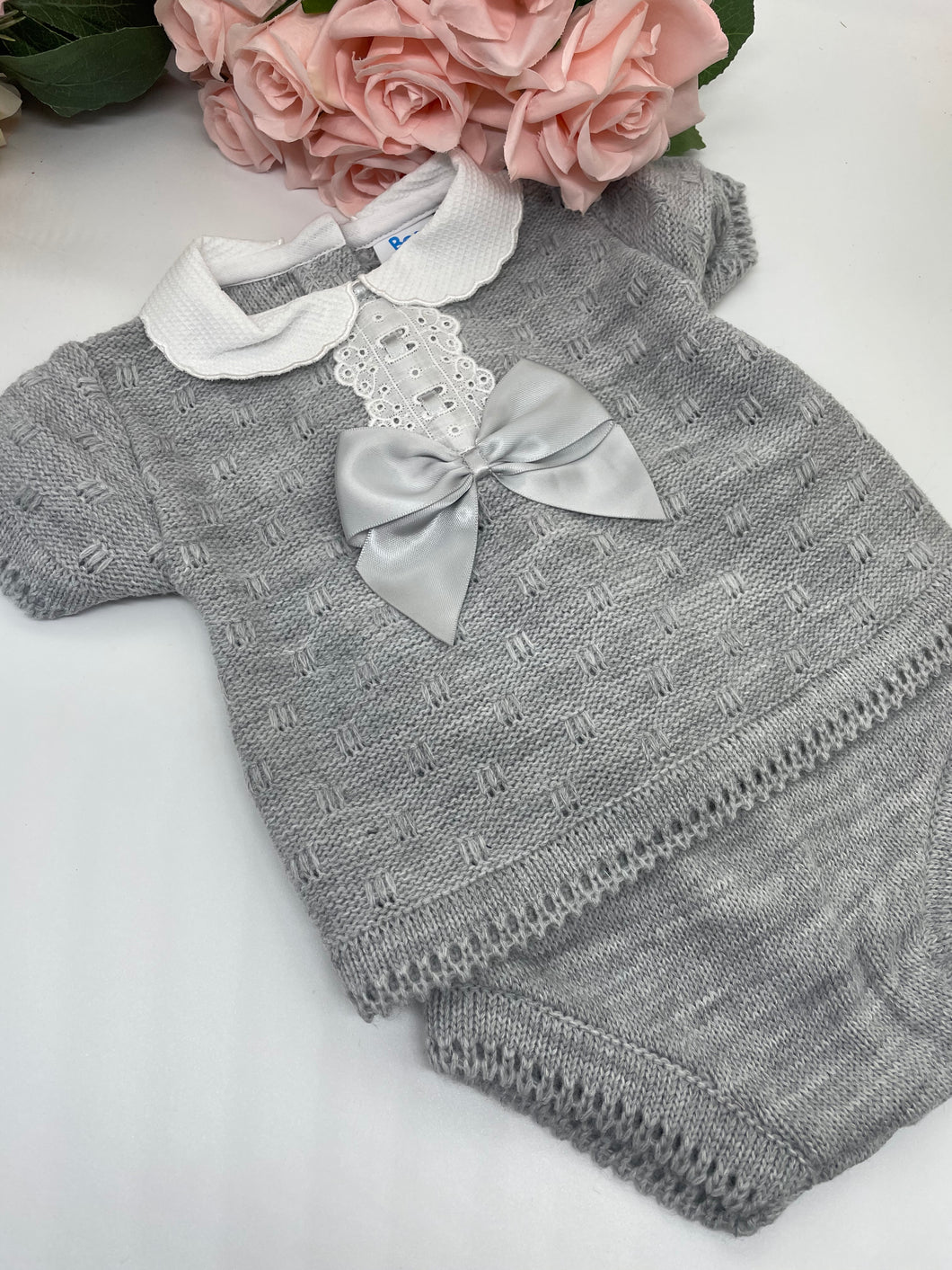 Grey knitted 2 piece