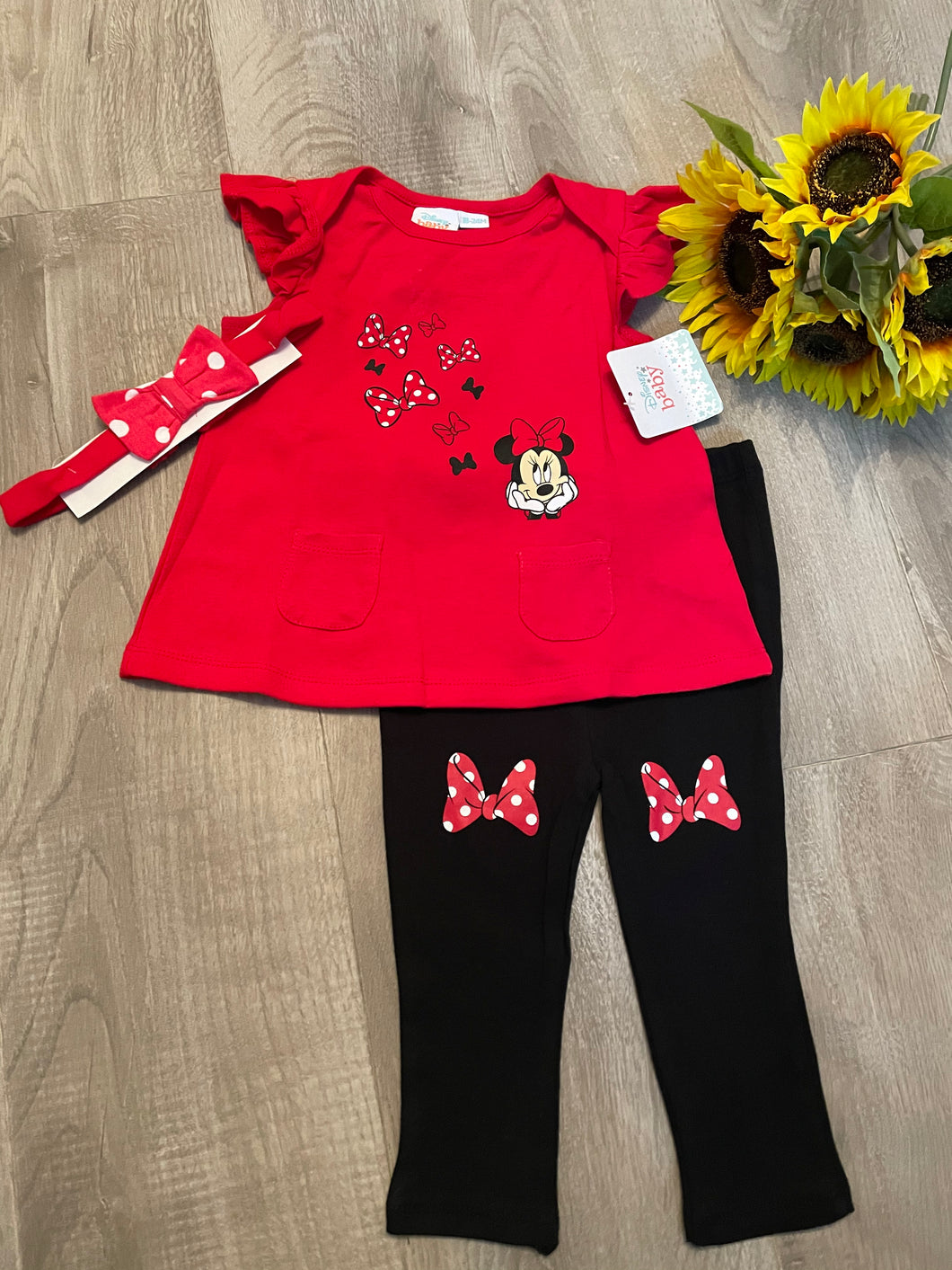 Minnie Mouse T Shirt, legging and headband outfit