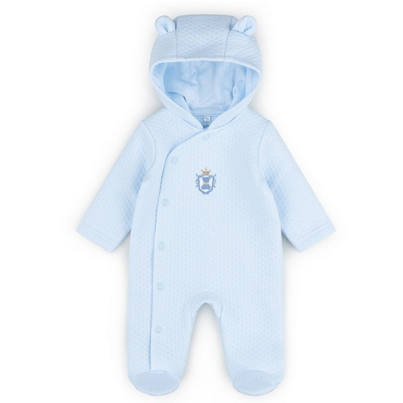 Baby Blue Quilted Pram Suit
