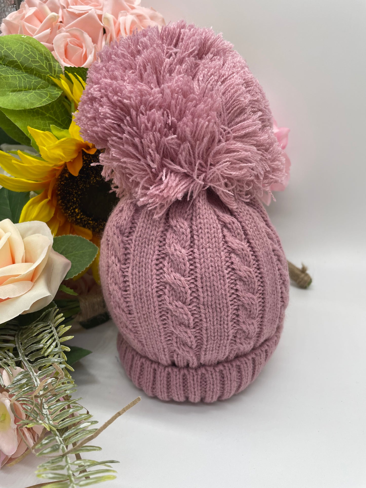 Beautiful Warm Baby Pom Pom Bobble Hats , winter hat