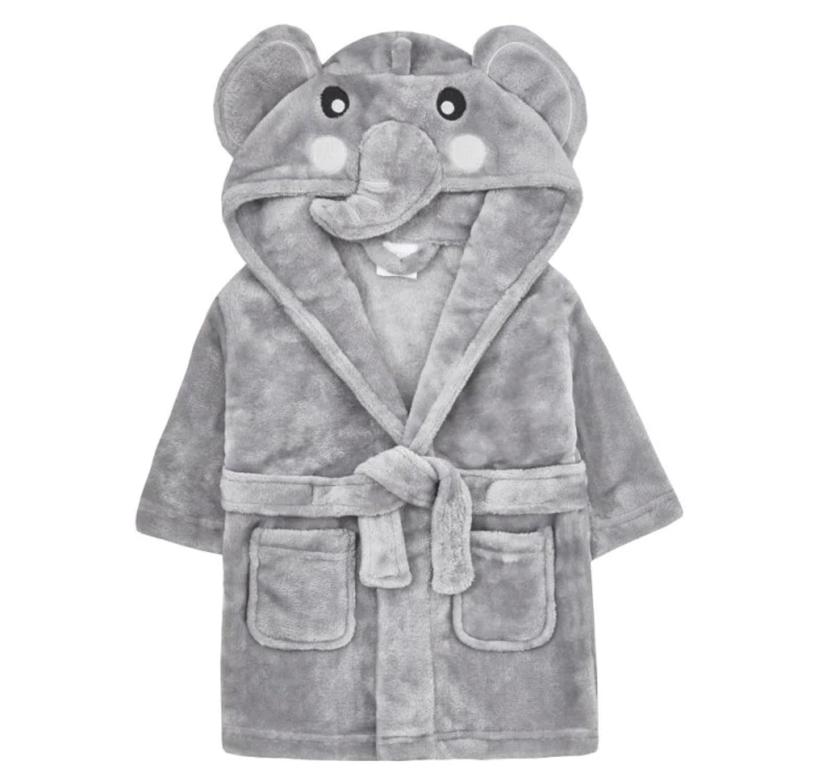 Deluxe Elephant Newborn Baby Hamper with Dressing Gown, Blanket & Parent Mugs