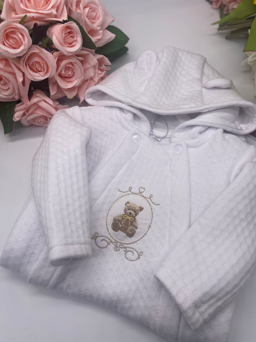 Stunning Bear Quilted Pram Suit