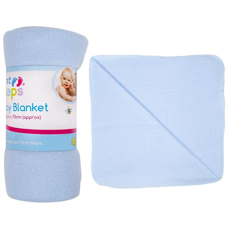 Baby Fleece Baby Blankets Blue - Pink - White