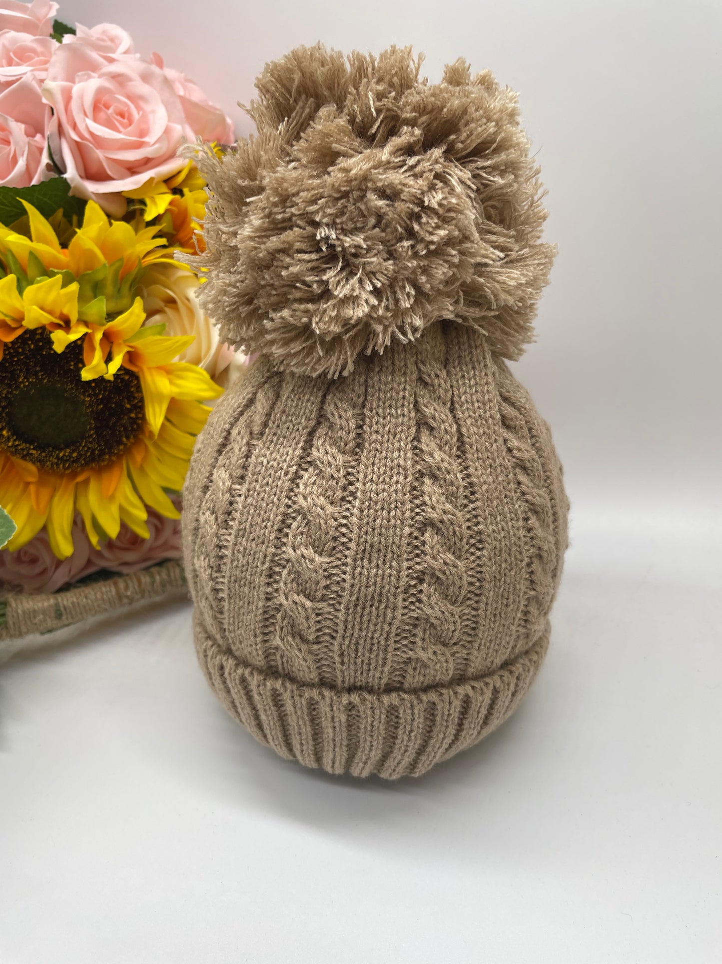 Beautiful Warm Baby Pom Pom Bobble Hats , winter hat
