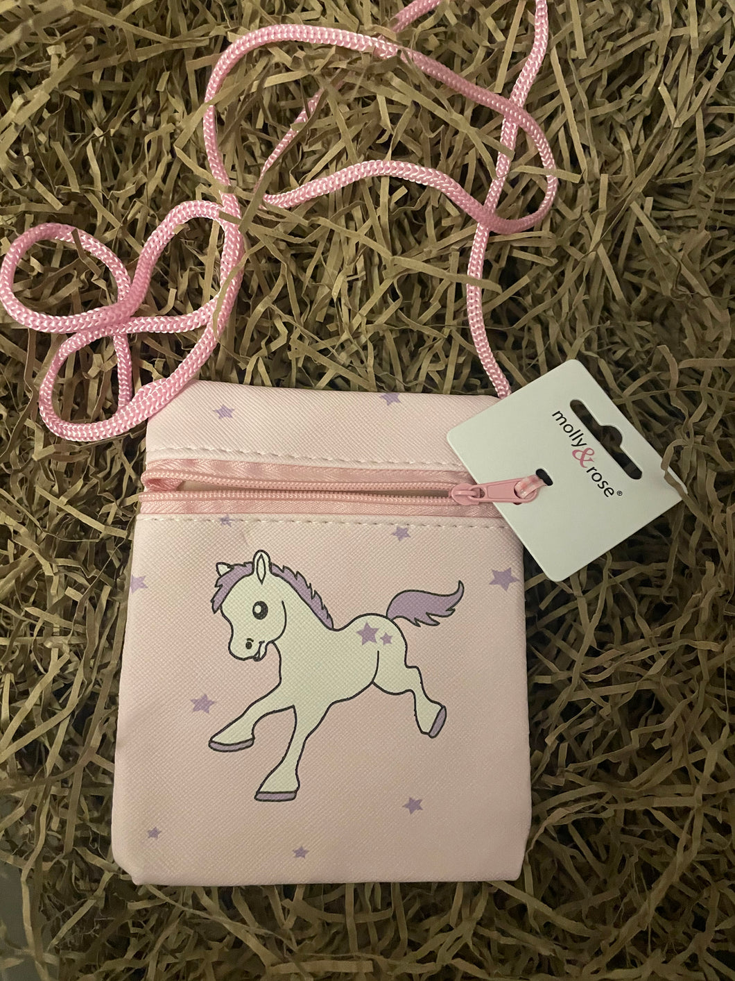 Unicorn handbag Pony Print Purse With Long Shoulder Cord