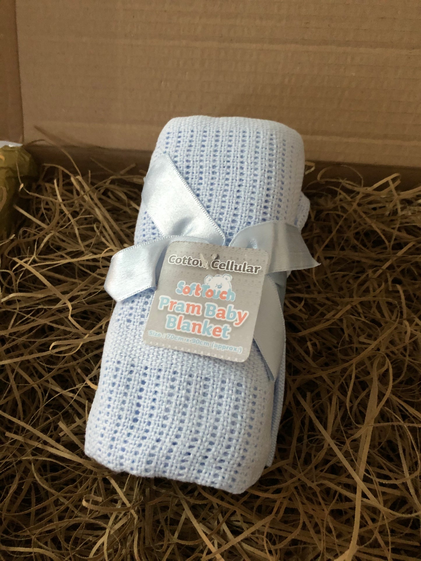 Large Deluxe Baby Blankets Blue - Pink - White